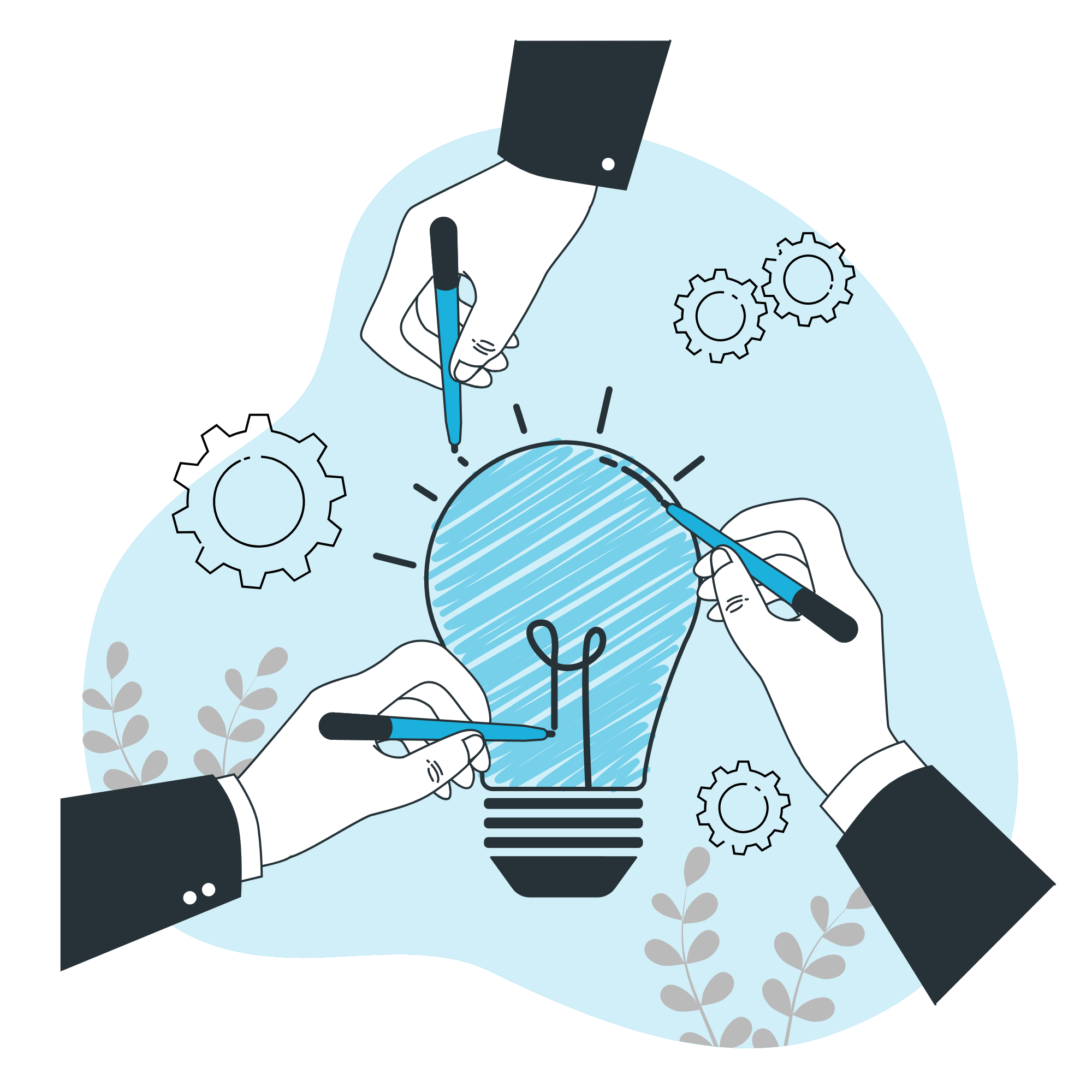 Ilustração de designer trabalhando em projeto gráfico